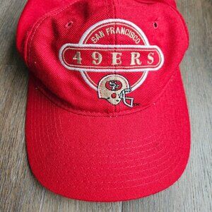 Vtg 90s San Francisco 49ers Sports Specialties Red Snapback Hat Cap